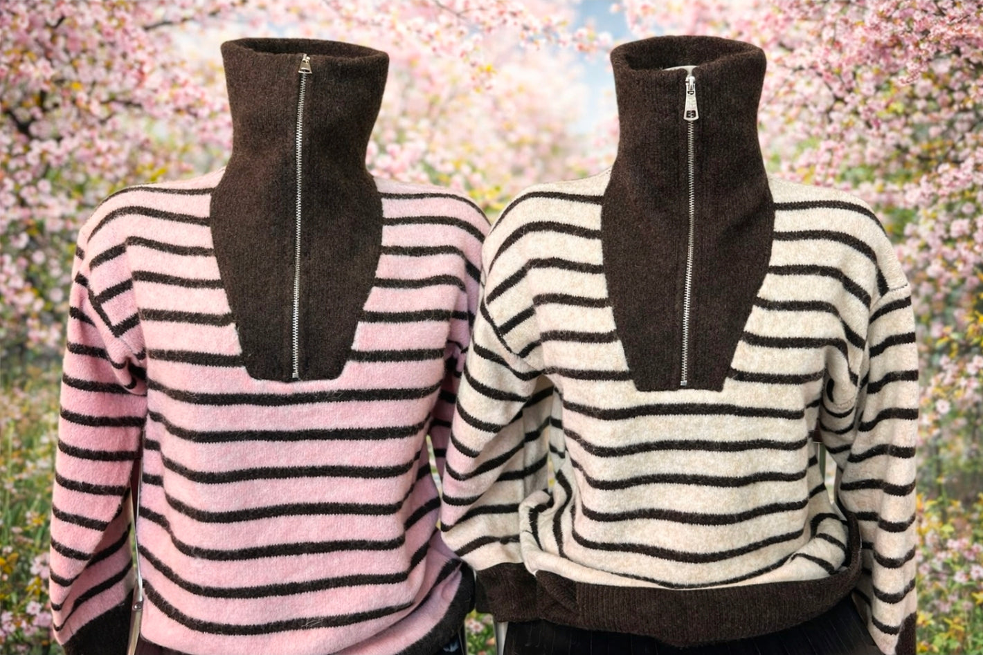 Rollkragen Pulli mit Reissverschluss verschiedene Farben bis 42 | 1111