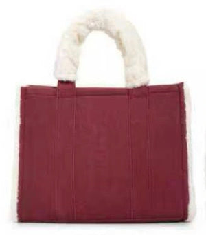 Tasche mit Wollgriff und Kirsche verschiedene Farben