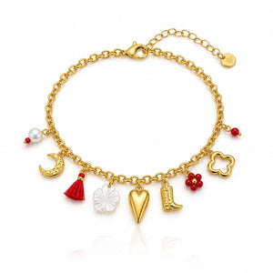 Kette Herz Stiefel 112685 und als Armband 132201