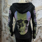 Stylischer Kaputzen Pulli mit Totenkopf in verschiedenen Farben