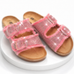 Sandalen Rosa Jeans Glitzer 383