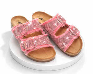 Sandalen Rosa Jeans Glitzer 383