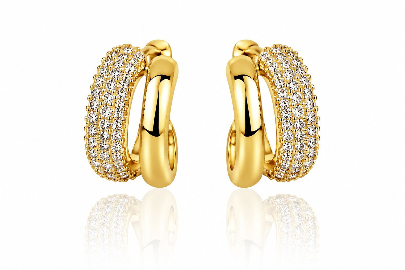 Ohrring glitzer silber und goldfarbend 125887