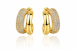 Ohrring glitzer silber und goldfarbend 125887
