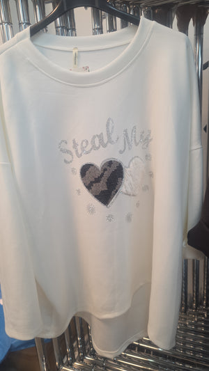 Pullover STEAL MY HEART verschiedene Farben 1504