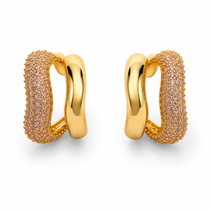 Ohrring Glitzer 125887 1.8cm gold und silberfarbend