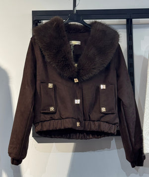 Jacke mit Fell am Kragen 999 verschiedene Farben