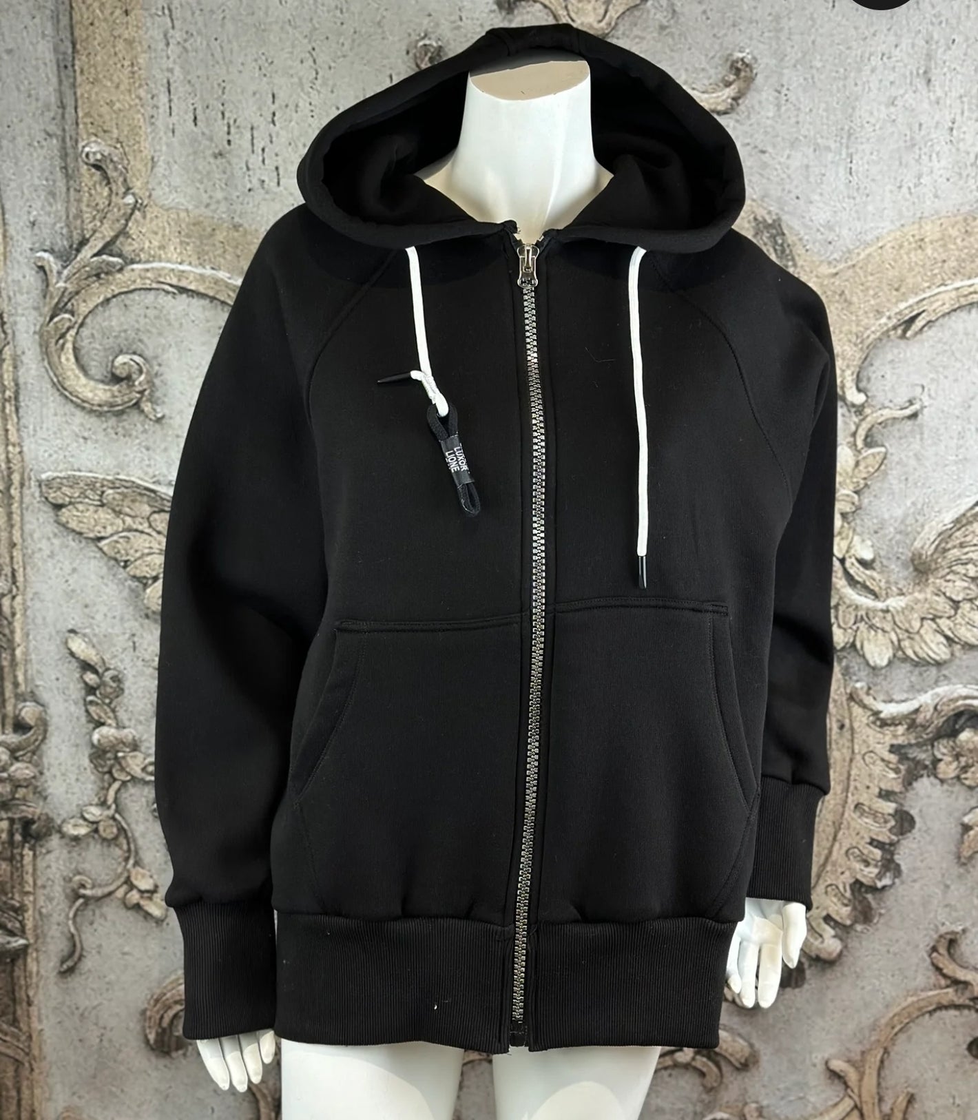 Hoodie Jacke Tiger in schwarz und weiss