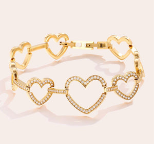 Armband Herz Gold und Silberfarbend 131824
