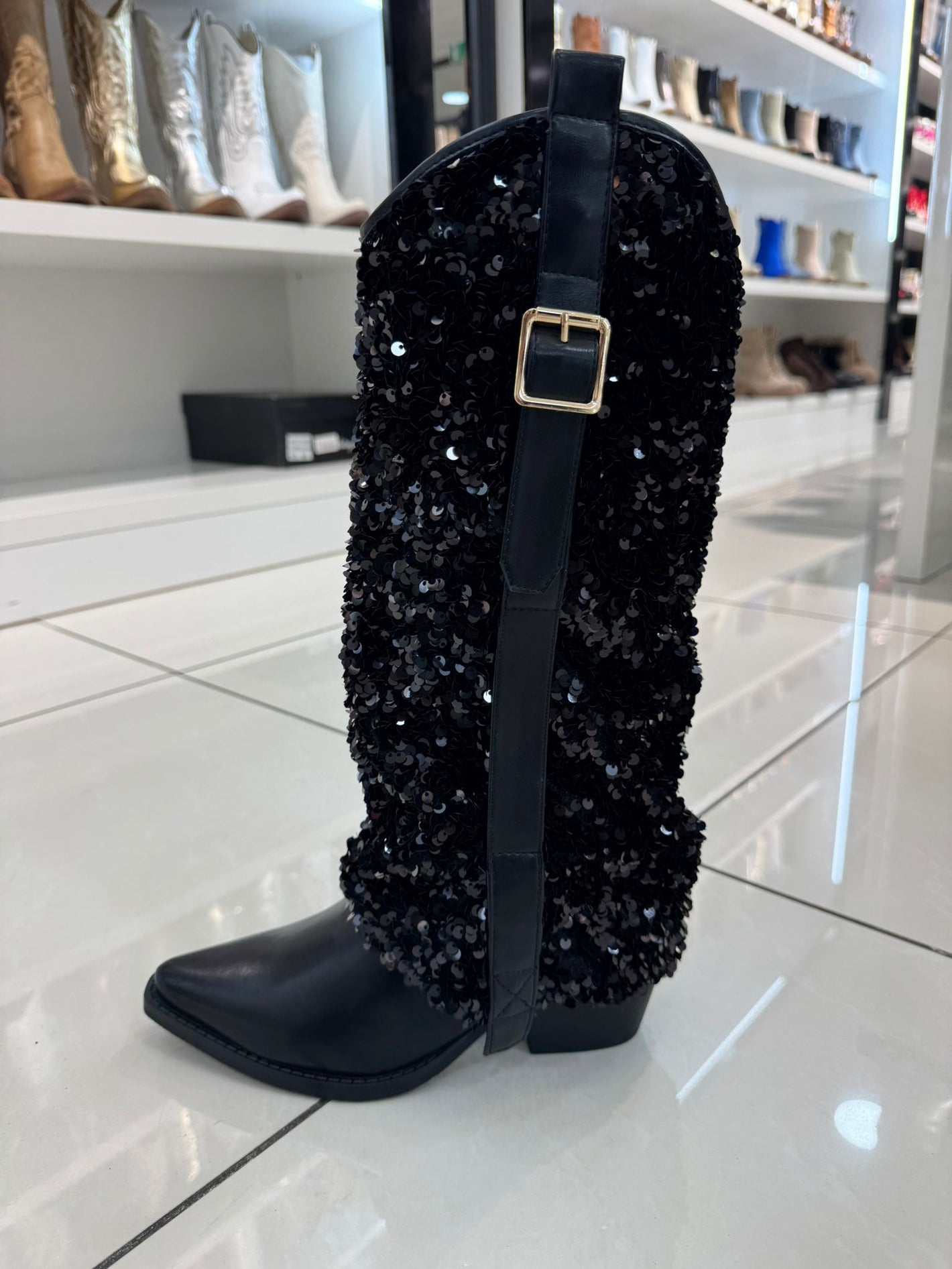 Pallietten Stiefel Schwarz 2026