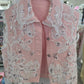 Weste rosa mit glitzer mit Perlen