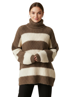 Strick Rollkragen Pullover verschiedene Farben 311762