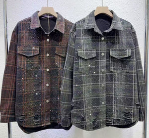 Glitzerhemd/Jacke in verschiedenen Farben 2522