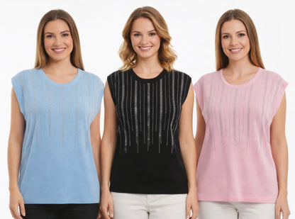 Top mit Glitzer verschiedene Farben 027