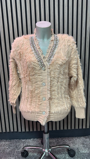 Kuschelige MEGA WEICHE Jacke mit Glitzer 5053 0720