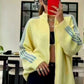 Strickjacke mit Streifen Reissverschluss 80102 verschiedene Farben