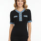 Top in verschiedenen Farben mit Jeans 4313