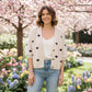 Woll Jacke mit kleinen Herzen verschiedene Farben lang und kurzarm