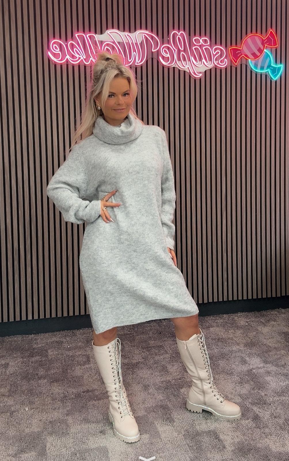 Wollkleid mit Gürtel verschiedene Farben 50895