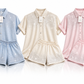 Jeans Zweiteiler Shorts und Hemd Kurzarm 3064 verschiedene Farben