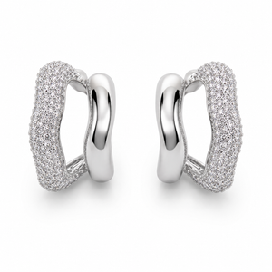 Ohrring Glitzer 125887 1.8cm gold und silberfarbend