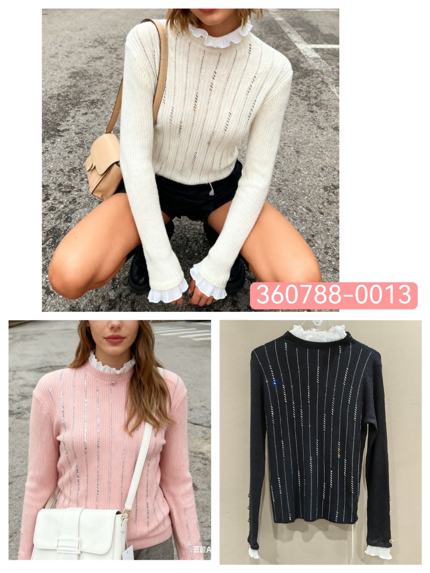 Pulli mit Glitzer in 2 Farben