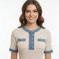 Top in verschiedenen Farben mit Jeans 4313