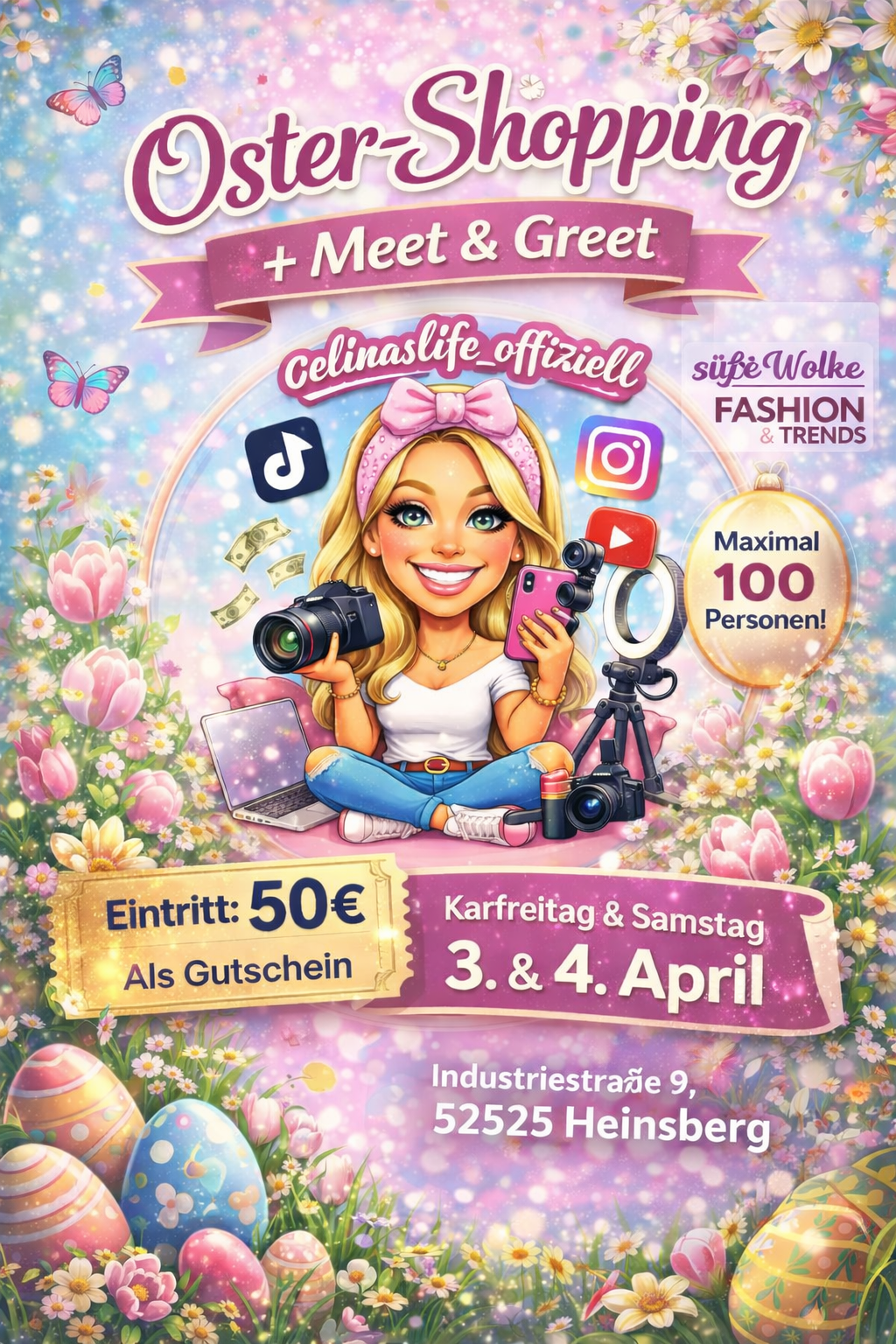 🌸🐣 OSTER-SHOPPING EVENT 2026 – EXKLUSIVES MEET & GREET BEI SÜSSE WOLKE FASHION & TRENDS! 🛍️✨