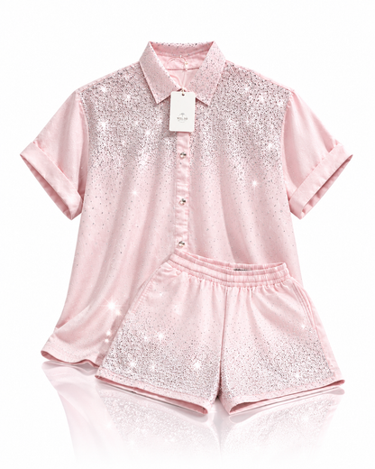 Jeans Zweiteiler Shorts und Hemd Kurzarm 3064 verschiedene Farben