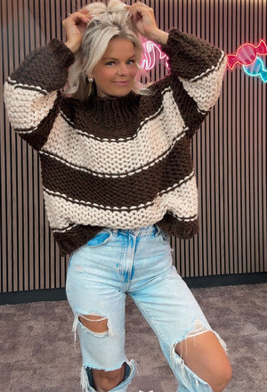 Sehr dicker grobmaschiger Strick Pullover  verschiedene Farben 31183