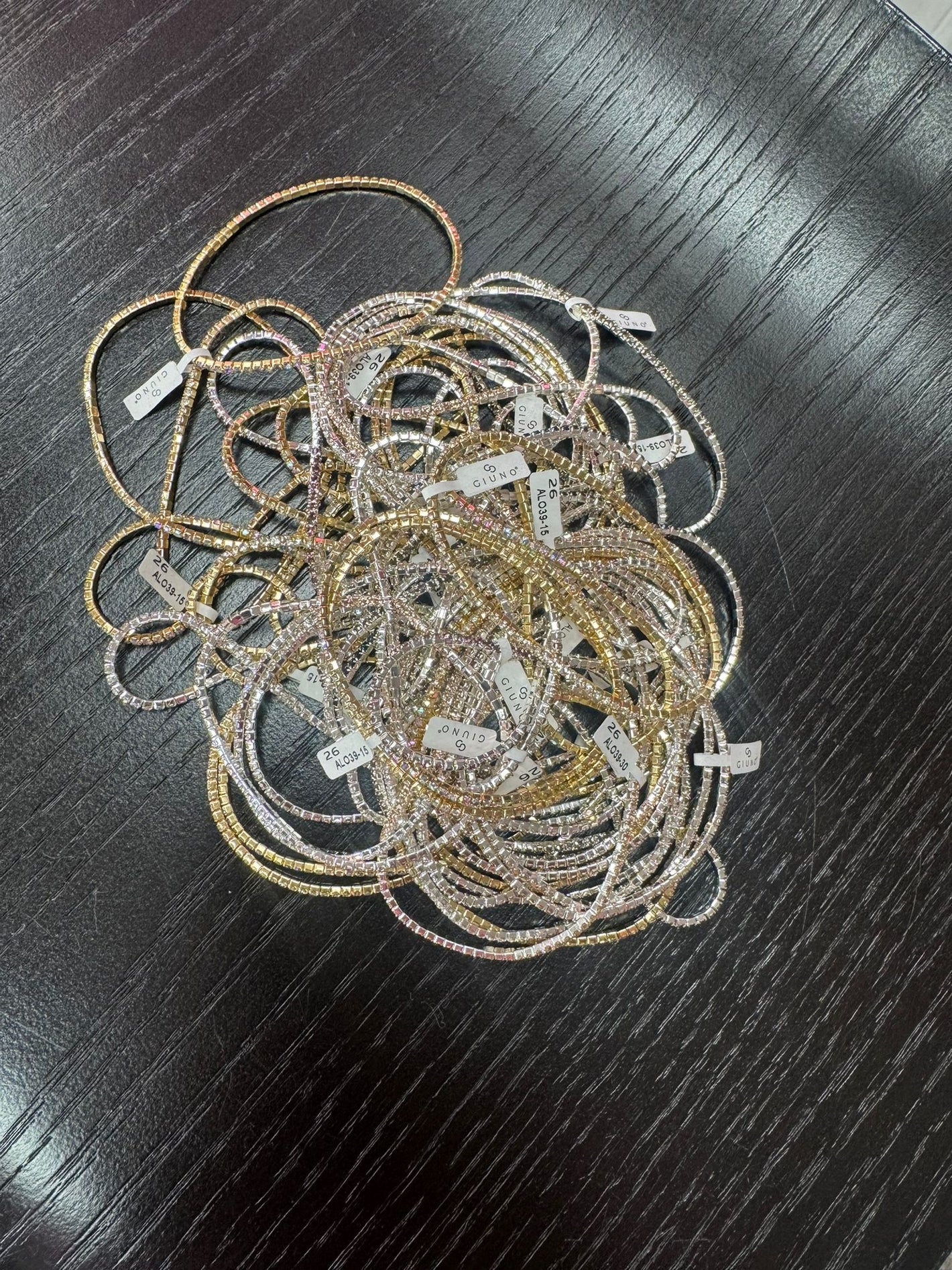 Glitzer Armband 007 gold/silber