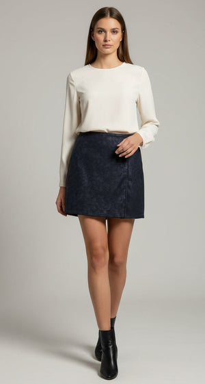 Hosenrock Lederartig verschiedene Farben und Grössen 0850