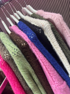 Strickjacke Fashion mit dicker Naht verschiedene Farben 30686