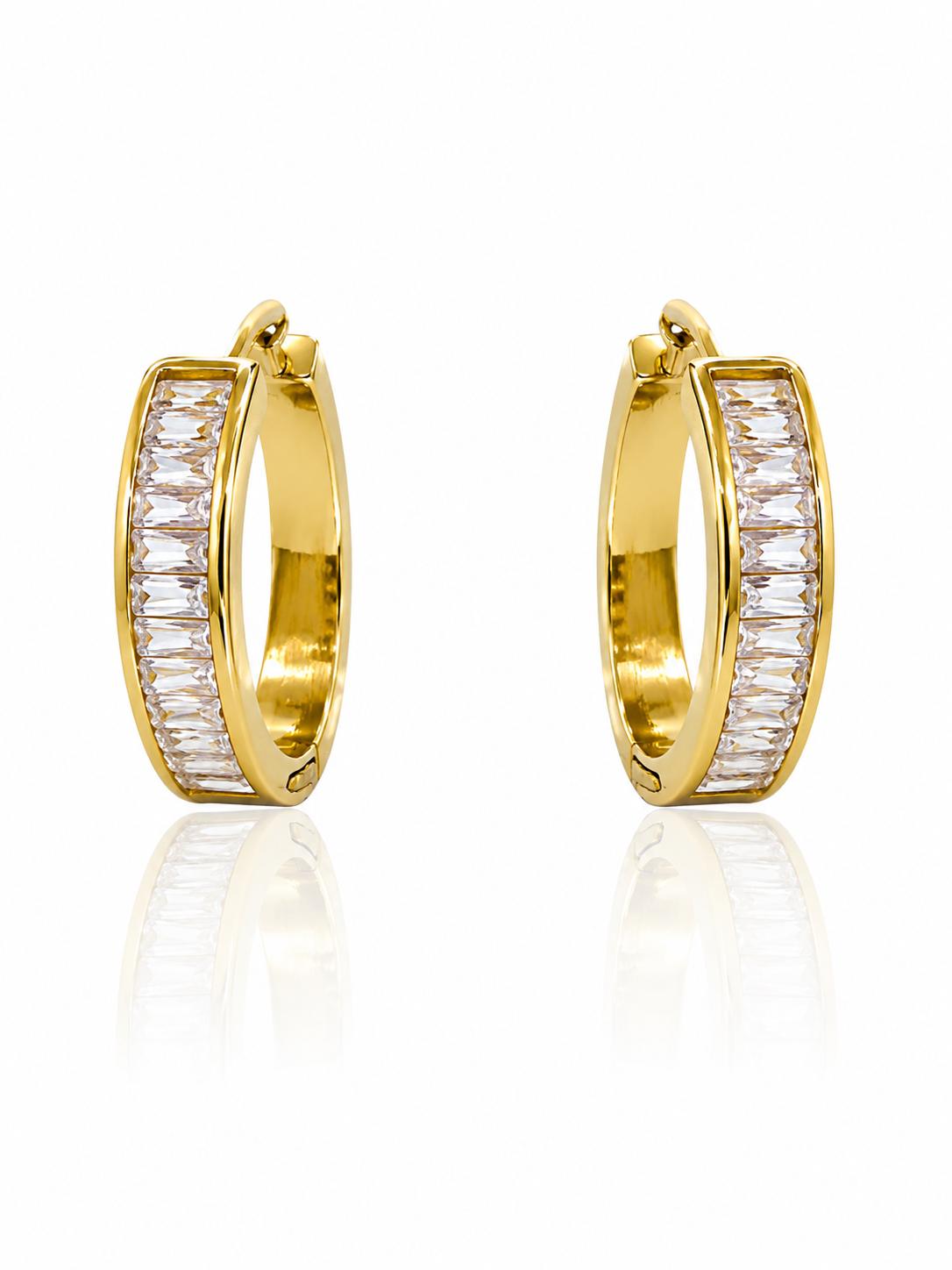 Ohrring gold und silberfarbend 125640 1.7cm