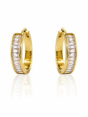 Ohrring gold und silberfarbend 125640 1.7cm