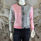 Strickjacke 2farbig Karo