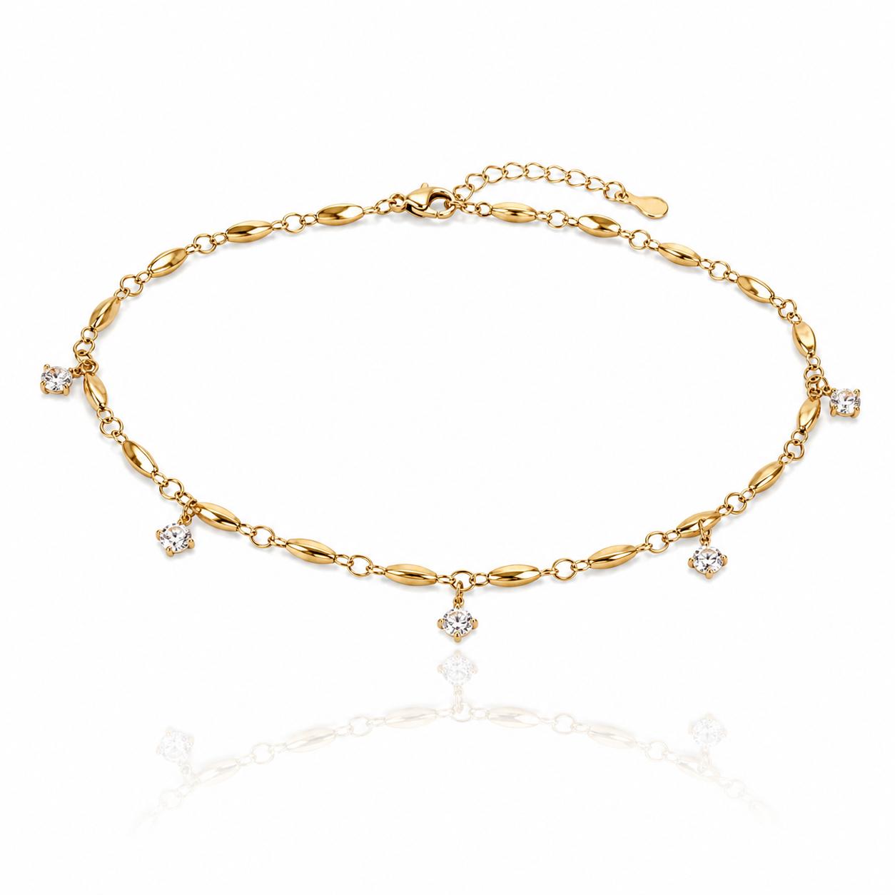 Fusskette gold und silberfarbend 150314.