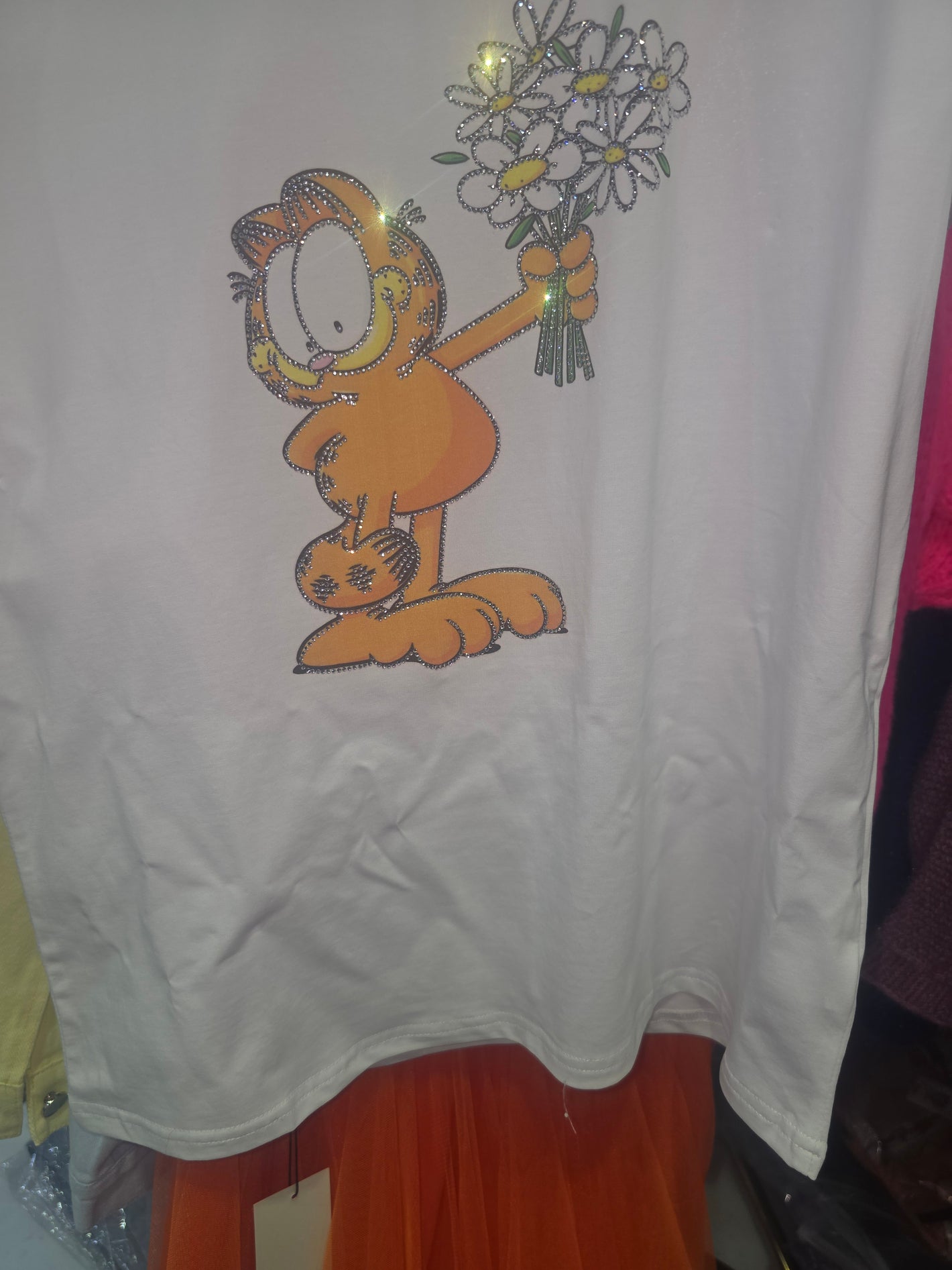 T-Shirt mit Glitzer Garfield 1328