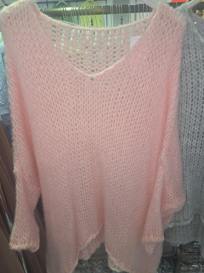 Langer Strick Pulli 7089 verschiedene Farben