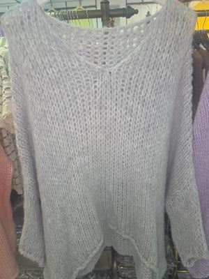 Langer Strick Pulli 7089 verschiedene Farben