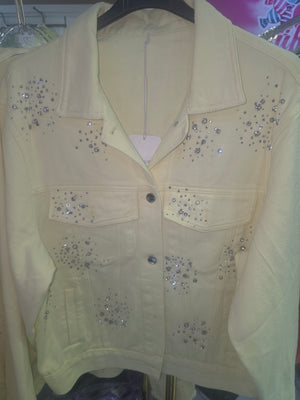 Jeans Jacke mit Glitzer Z 2510 verschiedene Farben