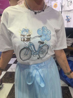 T-Shirt Glitzer Fahrrad 01104