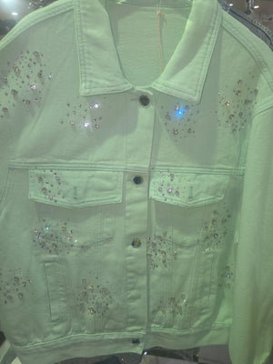 Jeans Jacke mit Glitzer Z 2510 verschiedene Farben