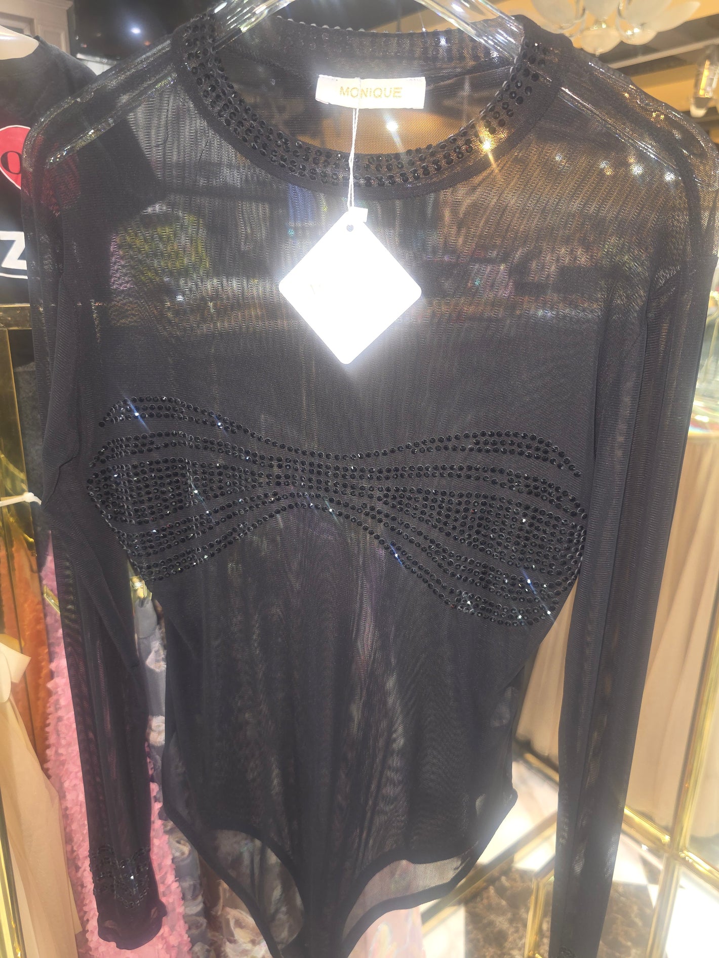 Glitzer Body Schwarz 5021