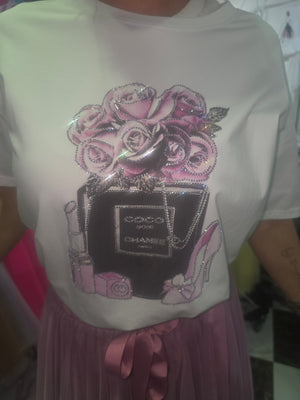 T-Shirt Glitzer mit Parfum 01227
