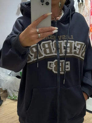 🖤 CAMPUS VIBES ZIP HOODIE