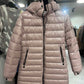 Lange dicke Jacke Perlmut