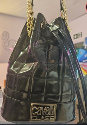 Cavalli Class Schwarz Gold Beutel