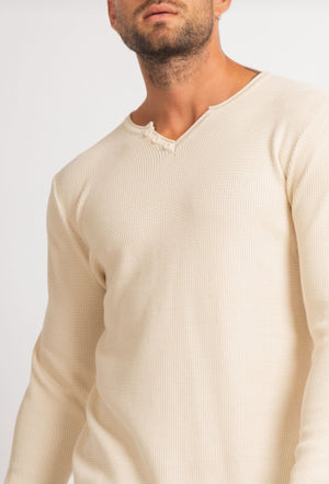 Strukturiertes Herren-Langarmshirt verschiedene Farben