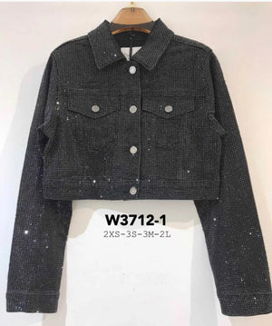 Jeansjacke mit ganz viel Glitzer